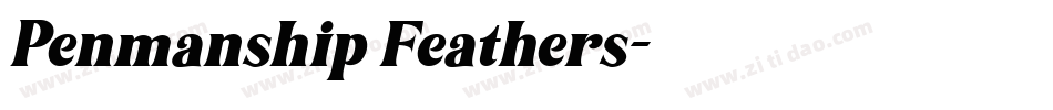 Penmanship Feathers字体转换